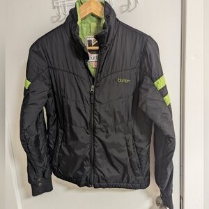 Burton Women's Black Lightweight Jacket with Lime Green Accents